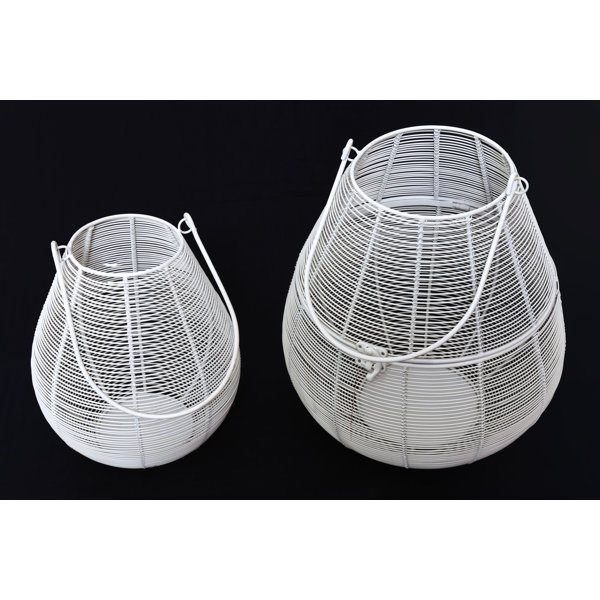 Bay Isle Home 2 Piece Metal Floor Lantern Set Wayfair